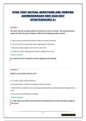 STNA TEST &vert;ACTUAL QUESTIONS AND VERIFIED ANSWERS&vert;BRAND NEW 2026-2027 UPDATE&vert;GRADED A&plus;