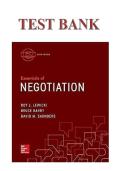 ESSENTIALS OF NEGOTIATION - TEST BANK FOR SIXTH EDITION BY ROY J&period; &NewLine;LEWICKI&comma; BRUCE BARRY&comma; DAVID M&period; SAUNDERS 
