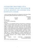 ATI PEDIATRIC PROCTORED FINAL LATEST VERSION 2026-2027 TEST BANK 200 ACTUAL QUESTION AND ANSWERS WITH&NewLine;RATIONALES &vert;A GRADE&period; 2026&sol;2027 FREQUENTLY MOST TESTED Q&A FROM PAST PAPERS &ndash; MOST EXPECTED IN EXAM &ndash; MUST KNOW BEFORE EXAM&NewLine;