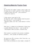 Obstetrics & Maternity Practice Exam &ndash; Maternal-Newborn Nursing Questions & Answers