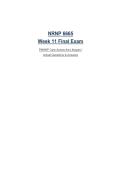 NRNP 6665 Week 11 Final Exam PMHNP Care Across the Lifespan I Actual Questions & Answers&NewLine;