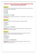 ADN Week 10 Quiz &vert; Critical Care &sol; ICU Nursing Questions With&NewLine;Answers and detailed Rationales