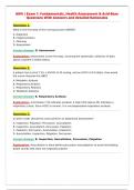 ADN &vert; Exam 1&colon; Fundamentals&comma; Health Assessment & Acid-Base&NewLine;Questions With Answers and detailed Rationales