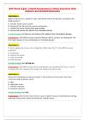 ADN Week 2 Quiz &vert; Health Assessment & Safety Questions With&NewLine;Answers and detailed Rationales