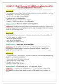 ADN Week 8 Quiz &vert; Maternal &lpar;OB&sol;L&D&rpar; Nursing Questions With&NewLine;Answers and detailed Rationales