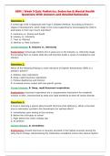 ADN &vert; Week 9 Quiz&colon; Pediatrics&comma; Endocrine & Mental Health&NewLine;Questions With Answers and detailed Rationales