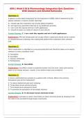 ADN &vert; Week 6 GI & Pharmacology Integration Quiz Questions&NewLine;With Answers and detailed Rationales