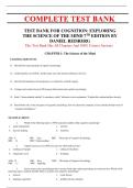 Test Bank for Cognition&colon; Exploring the Science of the Mind&comma; 7th Edition by Daniel Reisberg