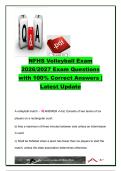 NFHS Volleyball Exam 2026&sol;2027 &vert; 50&plus; Questions & Answers &vert; Rules&comma; Officiating&comma; Substitutions&comma; Libero&comma; Serving