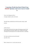 &NewLine;Cosmetology Florida State Board Clinical Exam 2026&sol;2027 Questions And Correct Answers Graded A&plus;&NewLine;