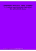 Quantitative Research Types Variables & Practical Applications in Daily Life Complete Study Guide 2026&sol;2027