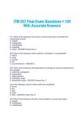 ITM 207 Final Exam Questions < 100 With Accurate Answers