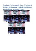 Test Bank for Paramedic Care - Principles & Practice ED&period;6 Volume 1-5 by Bryan Bledsoe&comma; Robert Porter & Richard Cherry&period;COMPLETE&comma; Elaborated and Latest Test Bank &period; ALL Chapters Included - Reviewed&sol;Updated 2026&sol;2027&ast; Rated