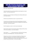 AMT MLT Practice Questions with correct answers 100&percnt; 2026