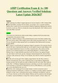 America's Health Insurance Plans Comprehensive Study Guide Exam Questions and Answers Verified Solutions Latest Update 2026&sol;2027