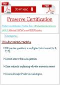 ProServe Certification Practice Test&colon; 100 Questions & Answers &lpar;AGLC Alberta&rpar;&vert; 100&percnt; Correct&vert;2026 Updates&NewLine;