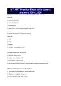 MT AMT Practice Exam with correct answers 100&percnt; 2026