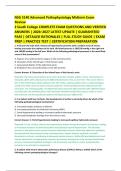 NSG 5140 Advanced Pathophysiology Midterm Exam &NewLine;Review  &NewLine;2 South College COMPLETE EXAM QUESTIONS AND VERIFIED  &NewLine;ANSWERS &vert; 2026&ndash;2027 LATEST UPDATE &vert; GUARANTEED  &NewLine;PASS &vert; DETAILED RATIONALES &vert; FULL STUDY GUIDE &vert; EXAM &NewLine;PREP &vert; PRACTICE TEST &vert; CERTIFICATIO
