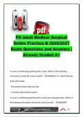 PN Adult Medical Surgical Online Practice B 2026&sol;2027 &ndash; 80&plus; Questions & Answers &vert; Med-Surg Nursing&comma; Cardiac&comma; Respiratory&comma; GI&comma; Endocrine & Neurological Care