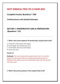 NCCT SURGICAL TECH &lpar;TS-C&rpar; EXAM Practice Questions & Answers &vert; Comprehensive Tech in Surgery-Certified Board Review Study Guide