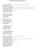 RN Pediatric Nursing Online Practice 2023 B &ndash; Practice Questions & Study Guide