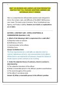 BMGT 380 BUSINESS AND LABOUR LAW EXAM PREPARATION PRACTICE TEST FULL PACKAGE