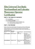 Elite Wastewater Operator Certification Test Bank 2026&sol;2027 &vert; Newfoundland & Labrador &lpar;Levels I - IV&rpar; &vert; QA & Mentor Analysis