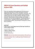 NR324 CJE Exam Questions and Verified Answers 2026 &vert; Adult Health I Clinical Judgment Exam Test Bank