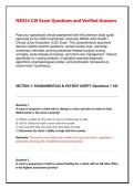 NR324 CJE Exam Questions and Verified Answers 2026 &vert; Adult Health I Clinical Judgment Exam Test Bank