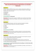 Advanced Interprofessional Communication and Teamwork in&NewLine;Med- Surg Nursing Questions With Answers and detailed&NewLine;Rationales