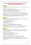 BSN Advanced Medical-Surgical Nursing &vert; Exam 4 Questions&NewLine;With Answers and detailed Rationales