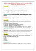 Advanced Medical-Surgical Nursing &vert; Exam 6 Questions With&NewLine;Answers and detailed Rationales