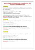Advanced Medical-Surgical Nursing &vert; Exam 9 Questions With&NewLine;Answers and detailed Rationales