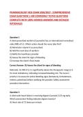PHARMACOLOGY HESI EXAM 2026&sol;2027 - COMPREHENSIVE EXAM QUESTIONS 1-200 COMMONLY TESTED QUESTIONS COMPLETE WITH 100&percnt; VERIFIED ANSWERS AND DETAILED RATIONALES