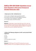 SkillCat EPA 608 EXAM&colon; Questions Actual Exam Questions with Correct Answers & Detailed Rationales