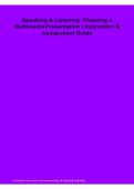 Speaking & Listening Planning a Multimedia Presentation Complete Instruction & Assignment Guide 2026&sol;2027