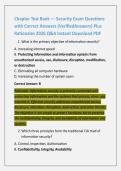 Chapter Test Bank &mdash; Security Exam Questions &NewLine;with Correct Answers &lpar;VerifiedAnswers&rpar; Plus &NewLine;Rationales 2026 Q&A Instant Download PDF
