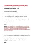 CHILD WELFARE CERTIFICATION &lpar;FLORIDA&rpar; &NewLine;EXAM Complete Practice Questions
