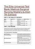 2026&sol;2027 S-Tier Medical-Surgical Nursing Test Bank &lpar;Linton 7th Edition&rpar; &vert; Advanced Clinical Scenarios&comma; Distractor Analysis & Critical Axioms Guide