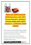 MACS 609 Certification Exam 2026&sol;2027&colon; 24 Questions & Answers &ndash; HFC-134a&comma; HFO-1234yf&comma; Refrigerant Recovery & EPA Section 609