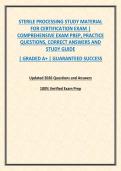 STERILE PROCESSING STUDY MATERIAL FOR CERTIFICATION EXAM &vert; COMPREHENSIVE EXAM PREP&comma; PRACTICE QUESTIONS&comma; CORRECT ANSWERS AND STUDY GUIDE