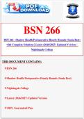 BSN 266 - Shadow Health Perioperative Hourly Rounds &lpar;Sonia Best&rpar; with Complete Solutions &vert; Latest &lpar;2026&sol;2027&rpar; Updated Version &ndash; Nightingale College
