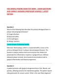 HESI DENTAL HYGIENE EXAM TEST BANK  &vert; EXAM QUESTIONS AND CORRECT ANSWERS &lpar;PROFESSOR VERIFIED&rpar; &vert; LATEST EDITION