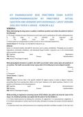 ATI PHARMACOLOGY 2026 PROCTORED EXAM 3 VERSION A&comma;B&comma;C LATEST VERSION&sol;PHARMACOLOGY ATI PROCTORED ACTUAL&NewLine;QUESTION AND ANSWERS  2026&sol;2027 FREQUENTLY MOST TESTED Q&A FROM PAST PAPERS &ndash; MOST EXPECTED IN EXAM &ndash; MUST KNOW BEFORE EXAM&NewLine; &period; 
