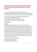 ATI Pharmacology Proctored ACTUAL EXAM 80 QUESTIONS AND CORRECT ANSWERS &lpar;VERIFIED ANSWERS&rpar; 2026&sol;2027 FREQUENTLY MOST TESTED Q&A FROM PAST PAPERS &ndash; MOST EXPECTED IN EXAM &ndash; MUST KNOW BEFORE EXAM&NewLine;