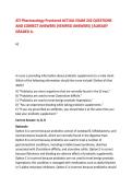 ATI Pharmacology Proctored ACTUAL EXAM 242 QUESTIONS AND CORRECT ANSWERS &lpar;VERIFIED ANSWERS&rpar; 2026&sol;2027 FREQUENTLY MOST TESTED Q&A FROM PAST PAPERS &ndash; MOST EXPECTED IN EXAM &ndash; MUST KNOW BEFORE EXAM&NewLine;