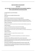 BASIC BUSINESS MANAGEMENT&colon; 2025-2026&comma; ALL YOU NEED TO KNOW QUESTIONS AND ANSWERS GRADED A&plus; WITH CLEAR DIFINITION AND EXPLANATION&NewLine;
