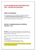 ATI RN PHARMACOLOGY PROCTORED EXAM 2026 &vert; Complete Practice Test Bank with Questions & Verified Answers