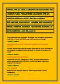 FNP654 &sol; FNP 654 FINAL EXAM COMPLETE SOLUTION SET &colon; THE&NewLine; ULTIMATE FAMILY PRIMARY CARE I EXAM BANK WITH 200&plus; &NewLine;VERIFIED QUESTIONS&comma; EXPERT-WRITTEN RATIONALE &NewLine;EXPLANATIONS&comma; 100&percnt; CORRECT ANSWERS&comma; AND GUARANTEED &NewLine;GRADE-A PASS FOR GCU NURSE PRACTITIONER STUD