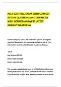 ACCT 526 FINAL EXAM WITH CORRECT &NewLine;ACTUAL QUESTIONS AND CORRECTLY &NewLine;WELL DEFINED ANSWERS LATEST &NewLine;ALREADY GRADED A&plus;
